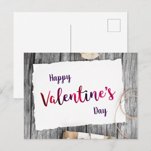 Glücklicher Valentinstag Briefkaart (Voorkant / Achterkant)