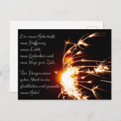 Glückliches en gesundes neues Jahr! Briefkaart (Voorkant / Achterkant)