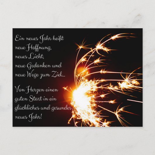 Glückliches en gesundes neues Jahr! Briefkaart (Voorkant)
