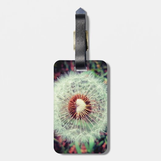 Glücksbringer Löwenzahn Bagagelabel (Achterkant verticaal)