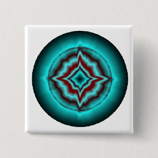 Glückssterne mint schwarz rot Artdeco Vierkante Button 5,1 Cm (Voorkant)