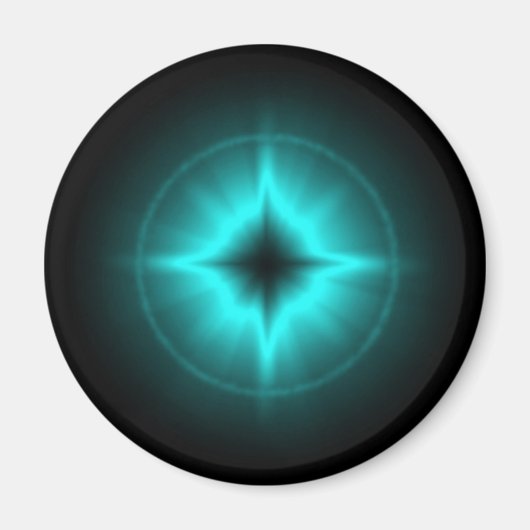 Glückssterne mintgrün schwarz Artdeco Magneet (Voorkant)