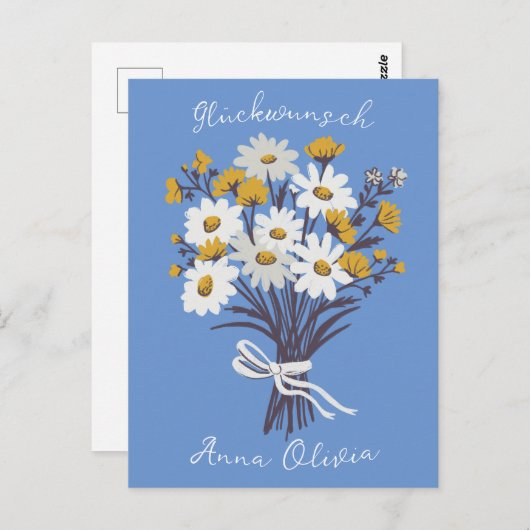 Gluckwunsch Geburtstag Personalisiert Ihr Name  Briefkaart (Voorkant / Achterkant)