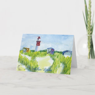Glückwunschkarte Geburtstagskarte Leuchtturm Bedankkaart