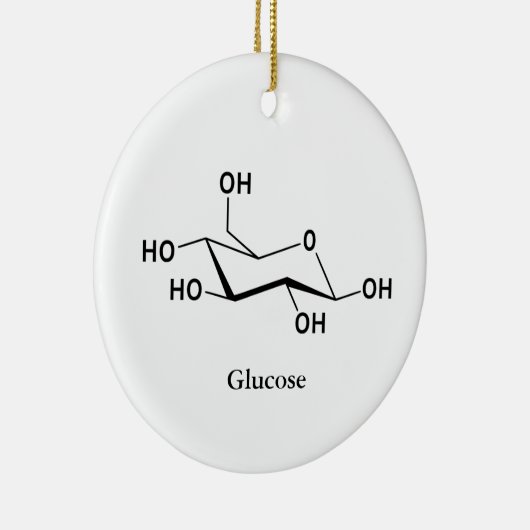 Glucose Suiker Molecuul Chemie Wetenschap Cool Keramisch Ornament (Rechts)