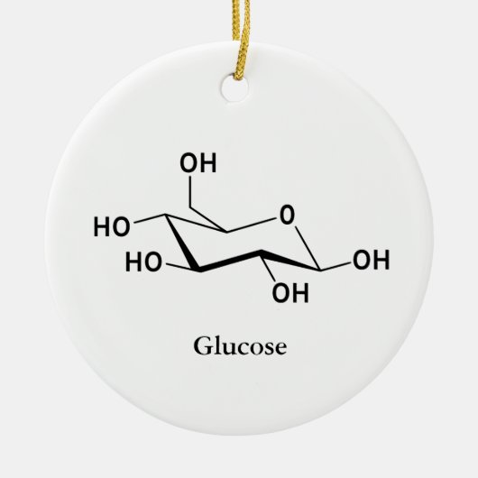 Glucose Suiker Molecuul Chemie Wetenschap Cool Keramisch Ornament (Voorkant)