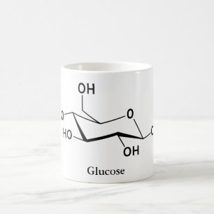 Glucose Suiker Molecuul Chemie Wetenschap Koffiemok