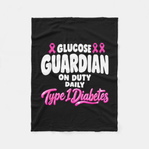 Glucosebewaker op dagelijkse dienst fleece deken