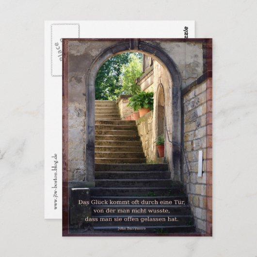 Glueck Briefkaart (Voorkant / Achterkant)