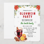Gluhwein Feest Kerstfeest uitnodiging (Voorkant / Achterkant)
