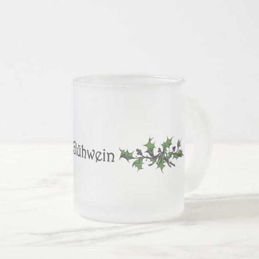 Glühwein Mulled Wine Frosted Glass Mok (Voorkant rechts)