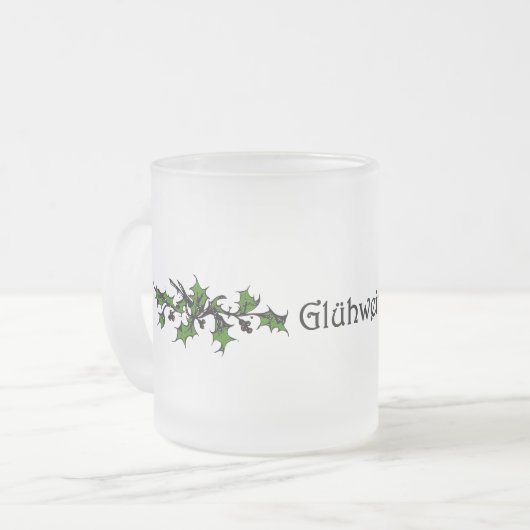 Glühwein Mulled Wine Frosted Glass Mok (Voorkant links)