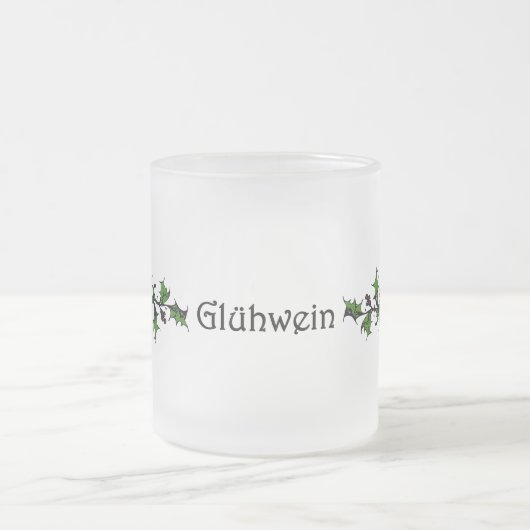 Glühwein Mulled Wine Frosted Glass Mok (Center)