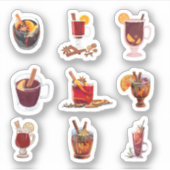 glühwein-Stickers Sticker (Voorkant)