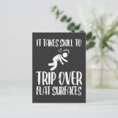Glumsy reis over vlakke oppervlakken Funny onhandi Briefkaart (Staand voorkant)