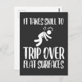 Glumsy reis over vlakke oppervlakken Funny onhandi Briefkaart (Voorkant / Achterkant)