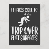 Glumsy reis over vlakke oppervlakken Funny onhandi Briefkaart (Voorkant)