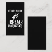 Glumsy reis over vlakke oppervlakken Funny onhandi Visitekaartje (Voorkant / Achterkant)