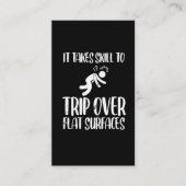 Glumsy reis over vlakke oppervlakken Funny onhandi Visitekaartje (Voorkant)