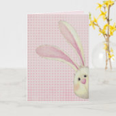 gluren paashaas op gingham kaart (Gele Bloem)