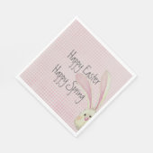 gluren paashaas op gingham servet (Hoek)