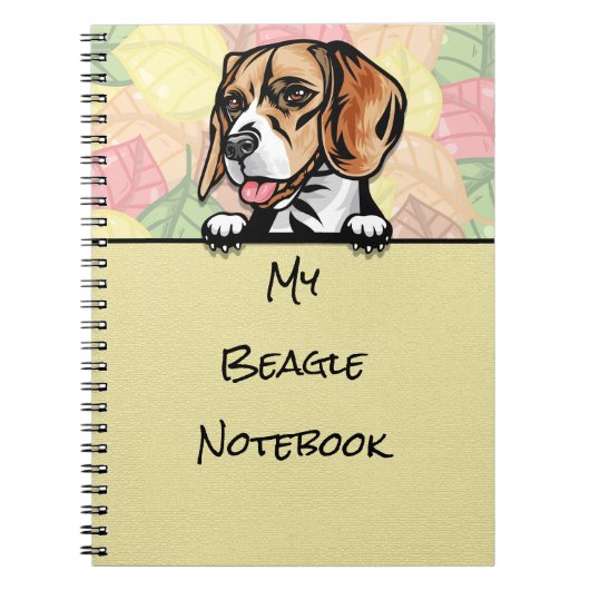 gluren schattig beagle notitieboek (Voorkant)