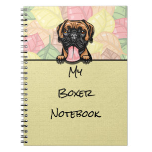 gluren schattig boxer dog notitieboek