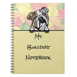 gluren schattig bulldog notitieboek