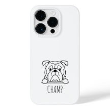 Glurende American Bulldog Aangepaste Naam Hoesje