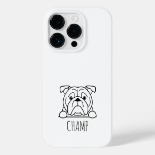 Glurende American Bulldog Aangepaste Naam Hoesje