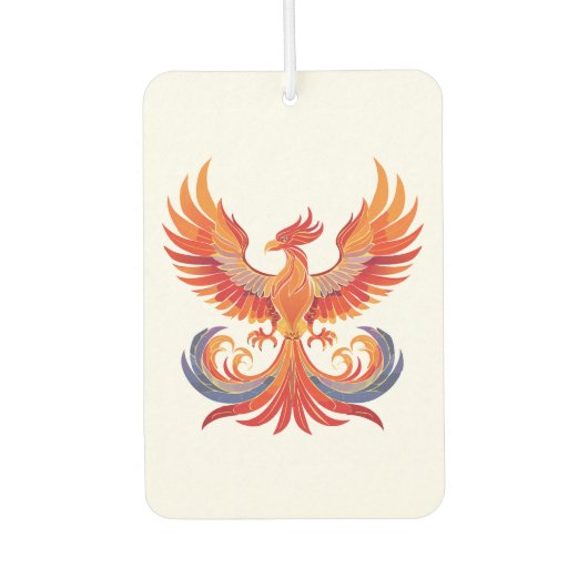 Glurende mythologische Fantasy Phoenix-vogel Luchtverfrisser (Voorkant)