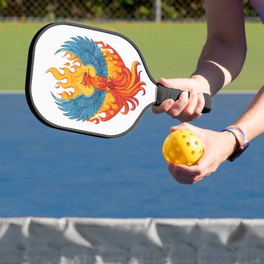 Glurende mythologische Fantasy Phoenix-vogel Pickleball Paddle (Insitu)