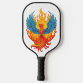Glurende mythologische Fantasy Phoenix-vogel Pickleball Paddle (Achterkant)