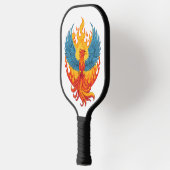 Glurende mythologische Fantasy Phoenix-vogel Pickleball Paddle (Links)