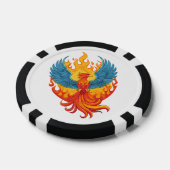 Glurende mythologische Fantasy Phoenix-vogel Poker Chips (Enkel)