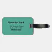 Glurende ninja op groen bagagelabel (Achterkant horizontaal)