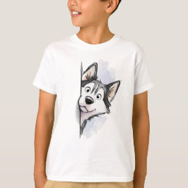 Glurende Siberische Husky T-shirt