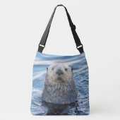 Glurende zeeotter crossbody tas (Voorkant)