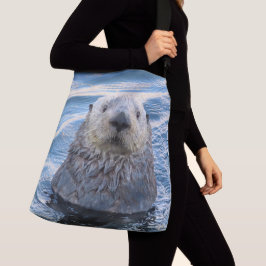 Glurende zeeotter crossbody tas