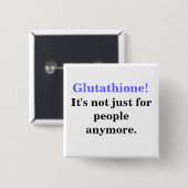 Glutathion voor gezelschapsdieren vierkante button 5,1 cm (Voorkant /achterkant)