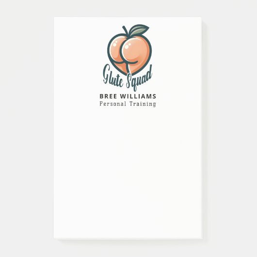 Glute Squad Peach Butt Glutes Gym Fitness Post-it® Notes (Voorkant)