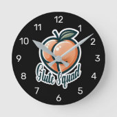 Glute Squad Peach Butt Glutes Gym Fitness Ronde Klok (Voorkant)