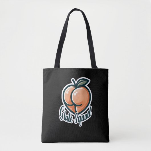 Glute Squad Peach Butt Glutes Gym Fitness Tote Bag (Voorkant)