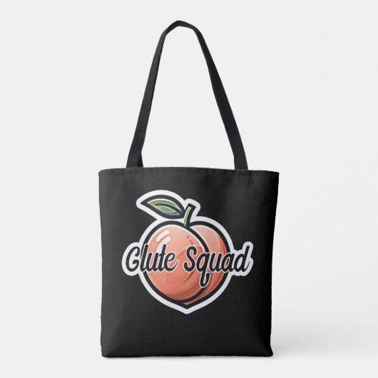 Glute Squad Peach Fitness Workout Tote Bag (Achterkant)