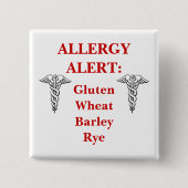 Gluten Allergy Button (Voorkant)