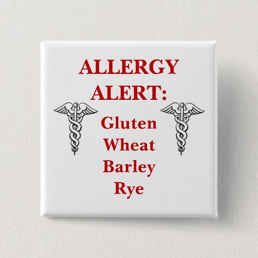  Gluten Allergy Button (Voorkant)