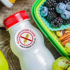 Gluten Allergy Ronde Sticker