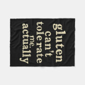 Gluten Can't Tolerate Me, Actually Funny  Fleece Deken (Voorkant (Horizontaal))