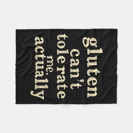 Gluten Can't Tolerate Me, Actually Funny  Fleece Deken (Voorkant (Horizontaal))