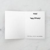 Gluten Dairy Sugar Soy Carb Free Funny Birthday Kaart (Binnen)